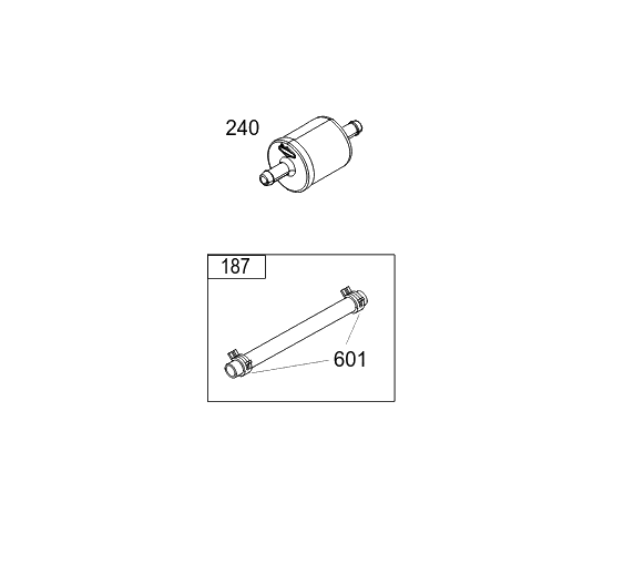 Fuel Supply Group Diagram and Parts List for 33S877-0038-G1  Cub Cadet Lawn Tractor